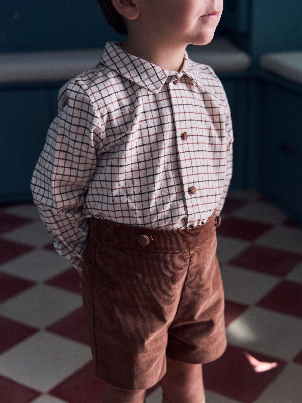 Caramel Check Arlo Baby Boy Set