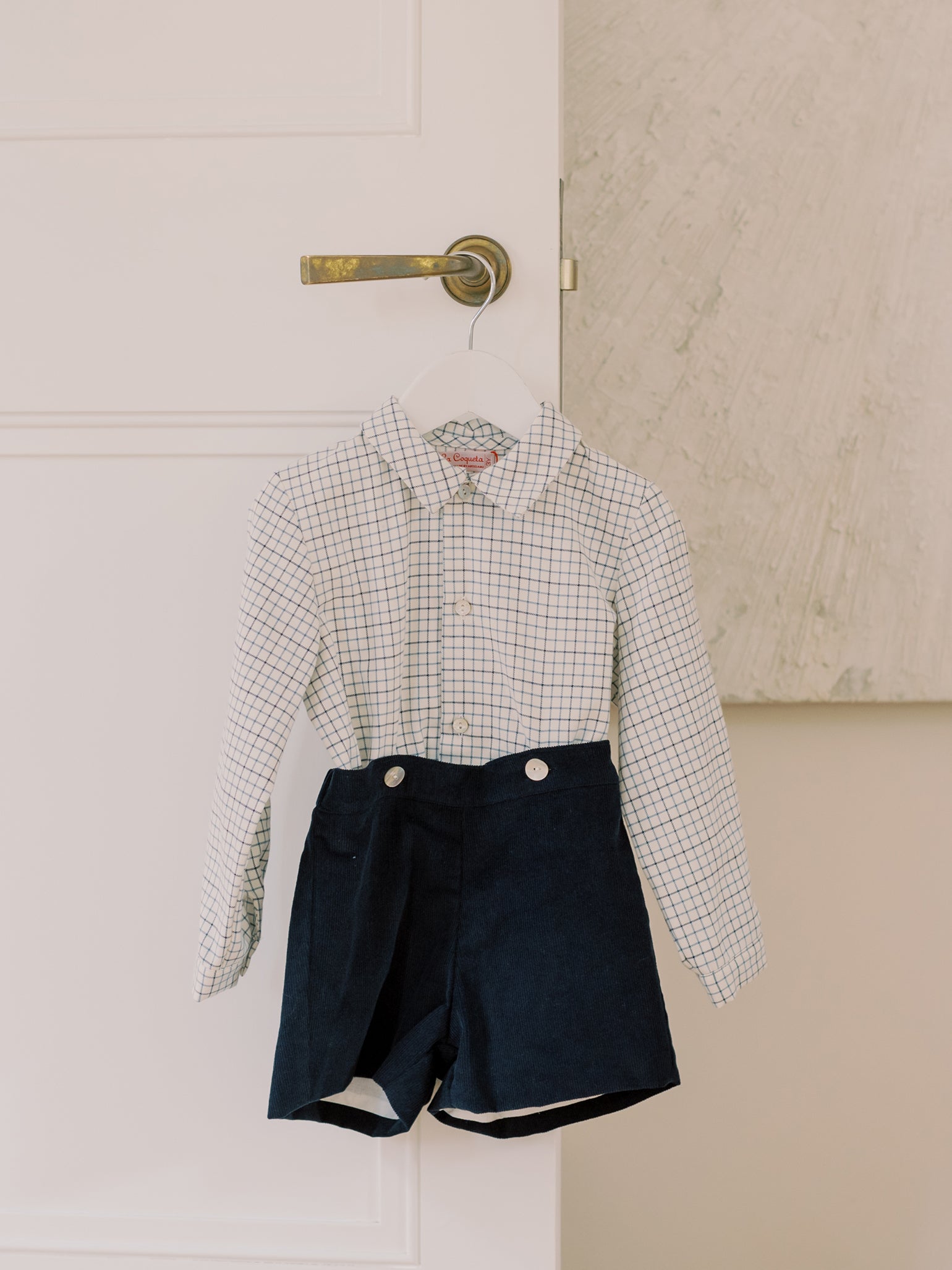 Navy Check Arlo Baby Boy Set