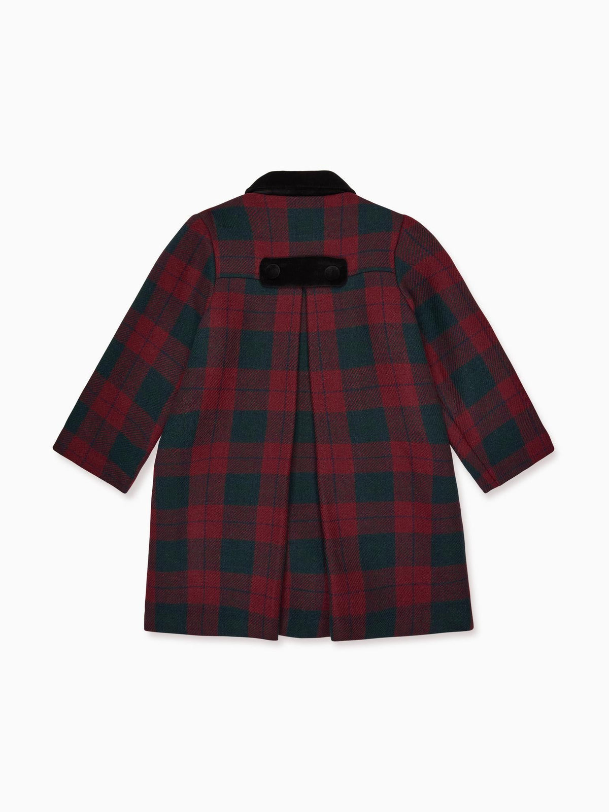 Burgundy Check Arrieta Girl Coat