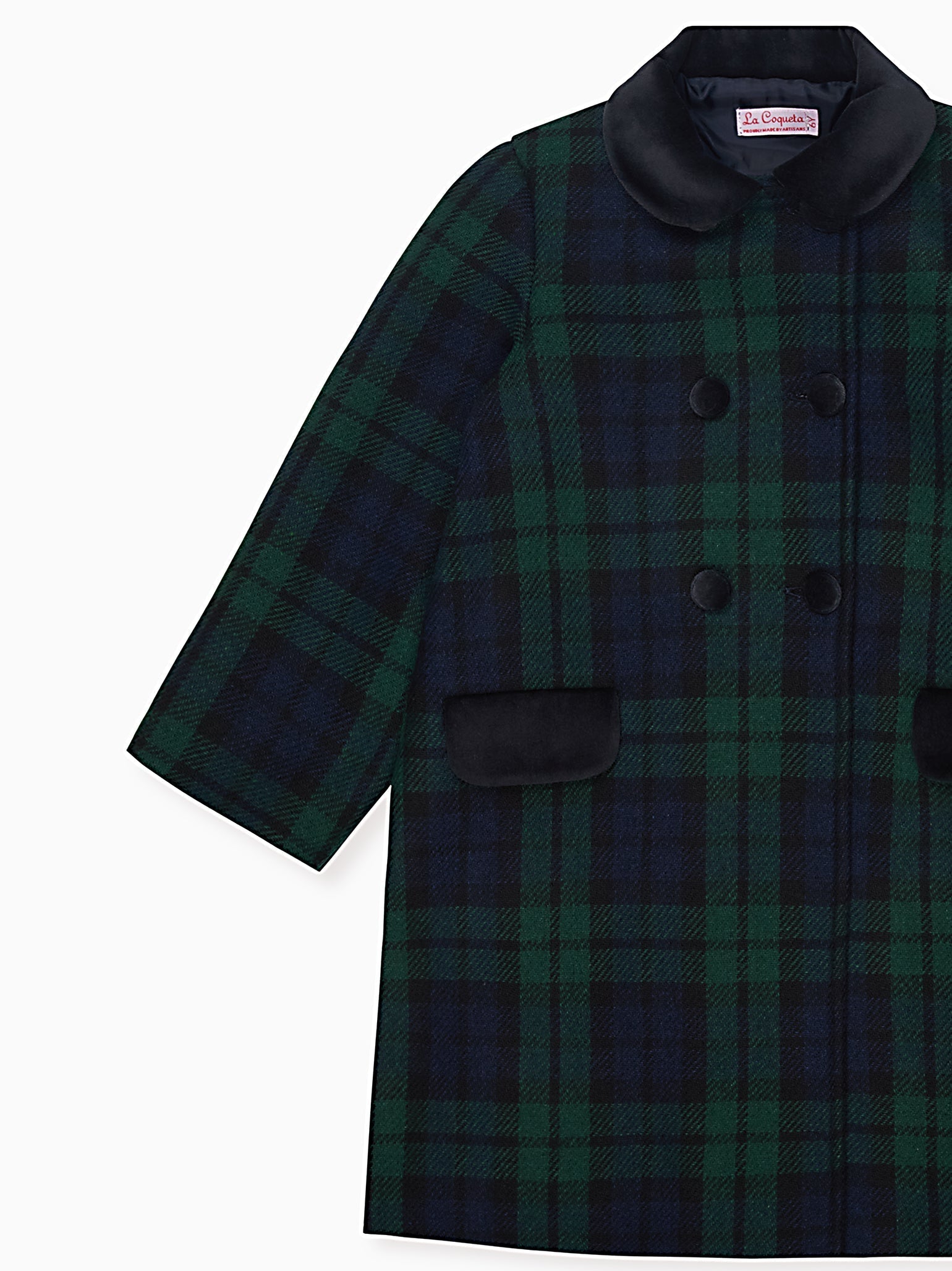 Green Tartan Arrieta Girl Coat