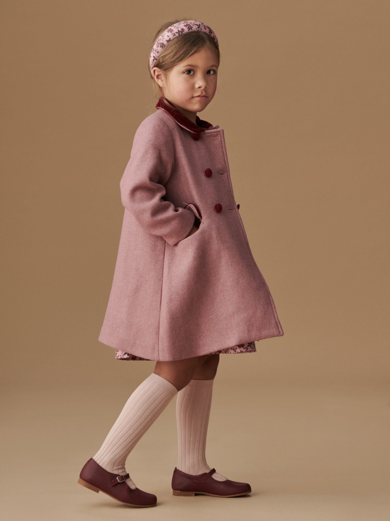 Dusty Pink Arrieta Girl Coat