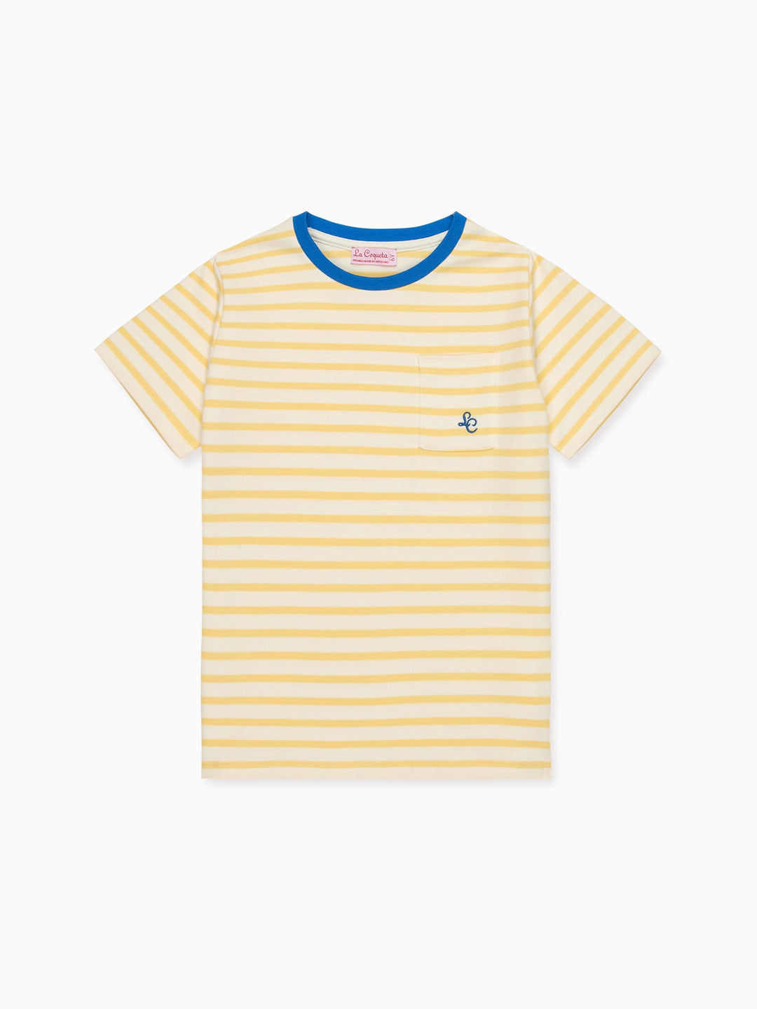 Yellow Stripe Arturo Kids T-Shirt | La Coqueta UK - La Coqueta Kids