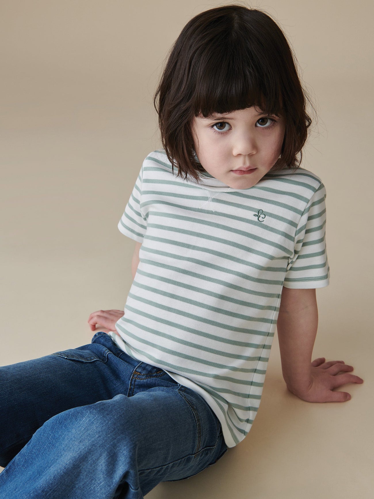 Green Stripe Arturo Kids T-Shirt