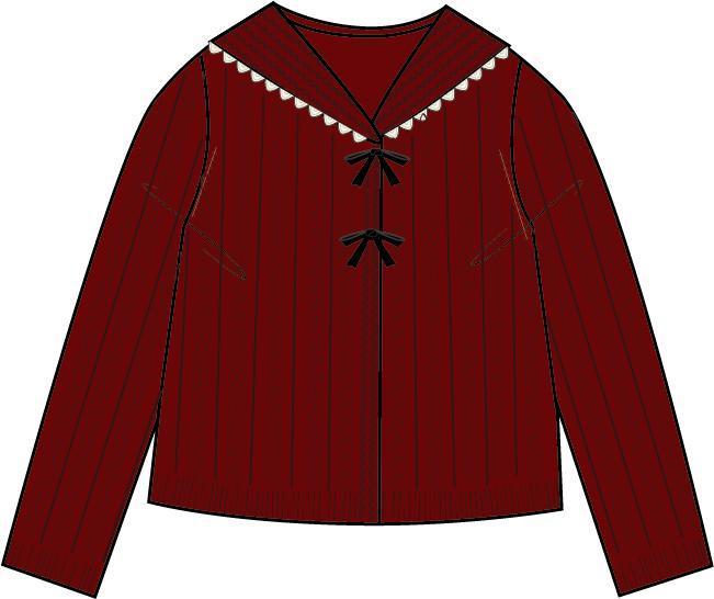 Burgundy Ferdino Merino Girl Cardigan