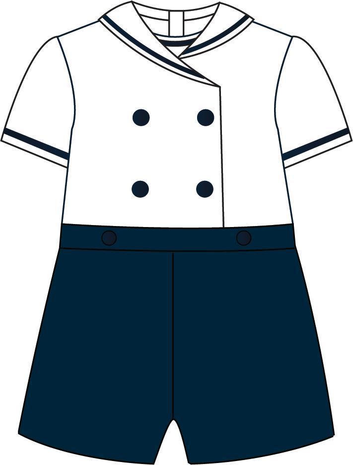 Navy Antonio Baby Boy Set