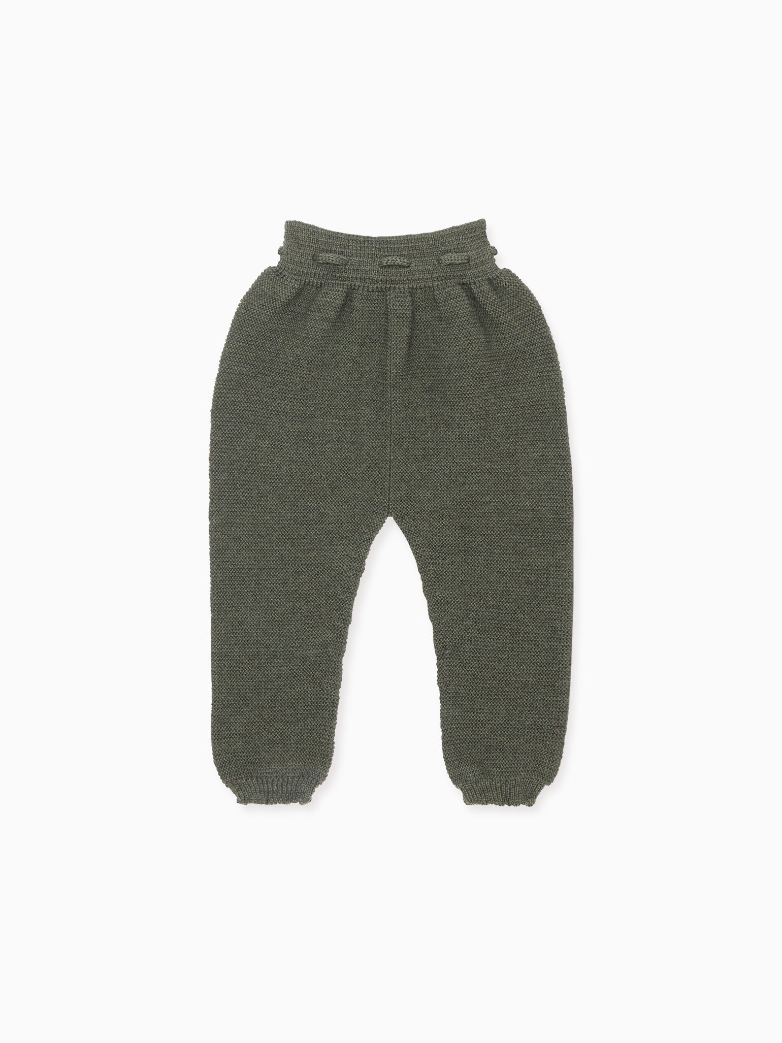 Olive Green Augusto Merino Baby Knitted Pants