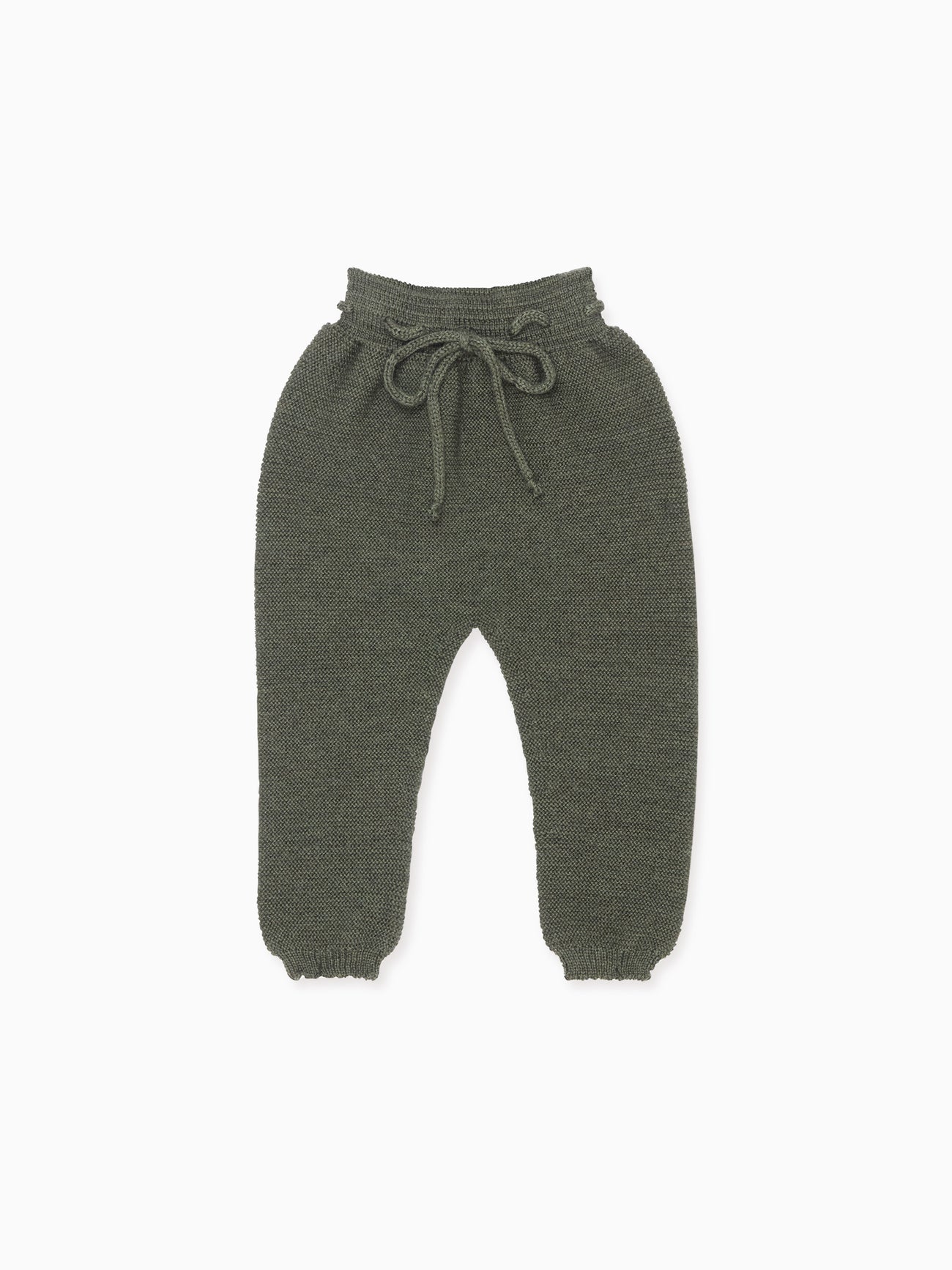 Olive Green Augusto Merino Baby Knitted Trousers