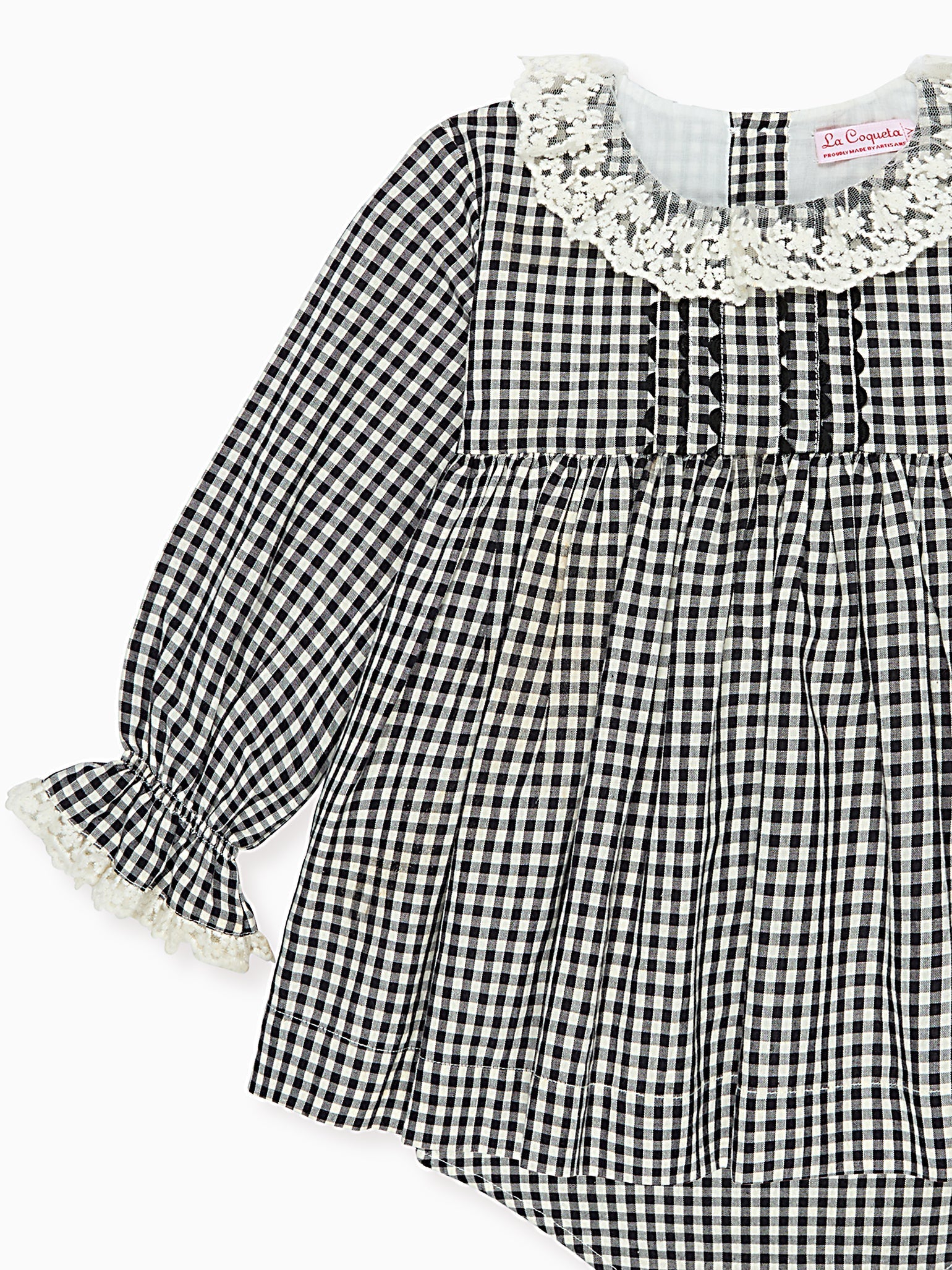 Black Gingham Aurelia Baby Girl Set