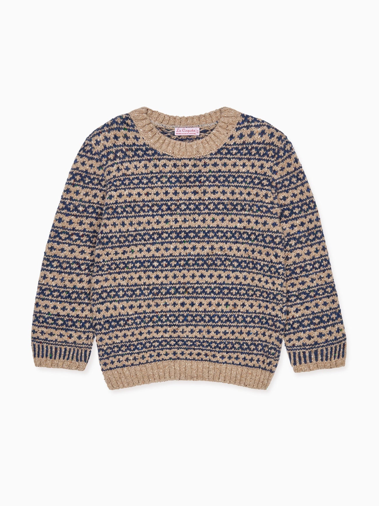Oatmeal Austen Merino Fair Isle Kids Jumper