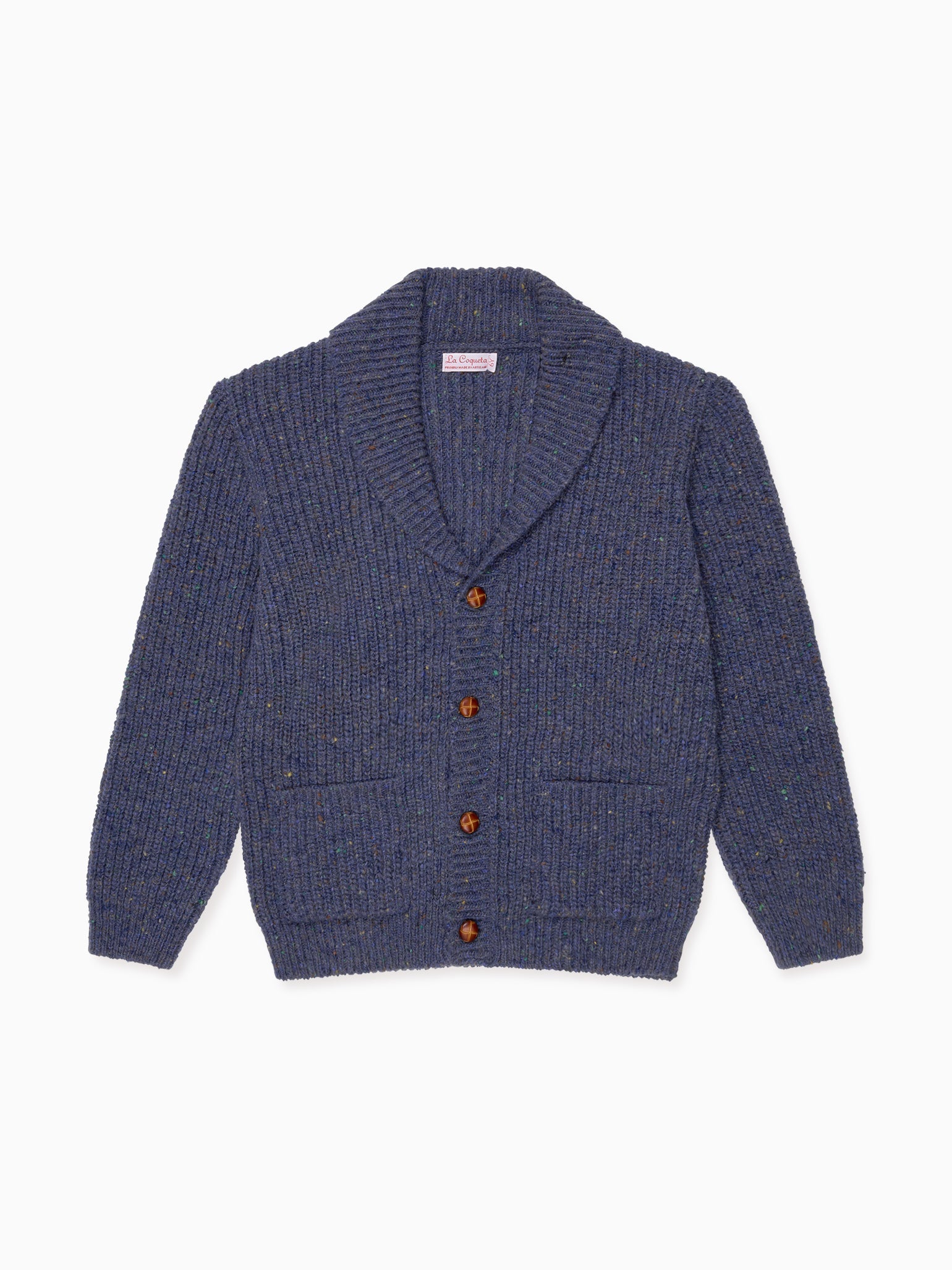 Dark Blue Axel Merino Boy Cardigan