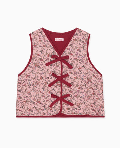Dusty Pink Floral Azari Girl Gilet