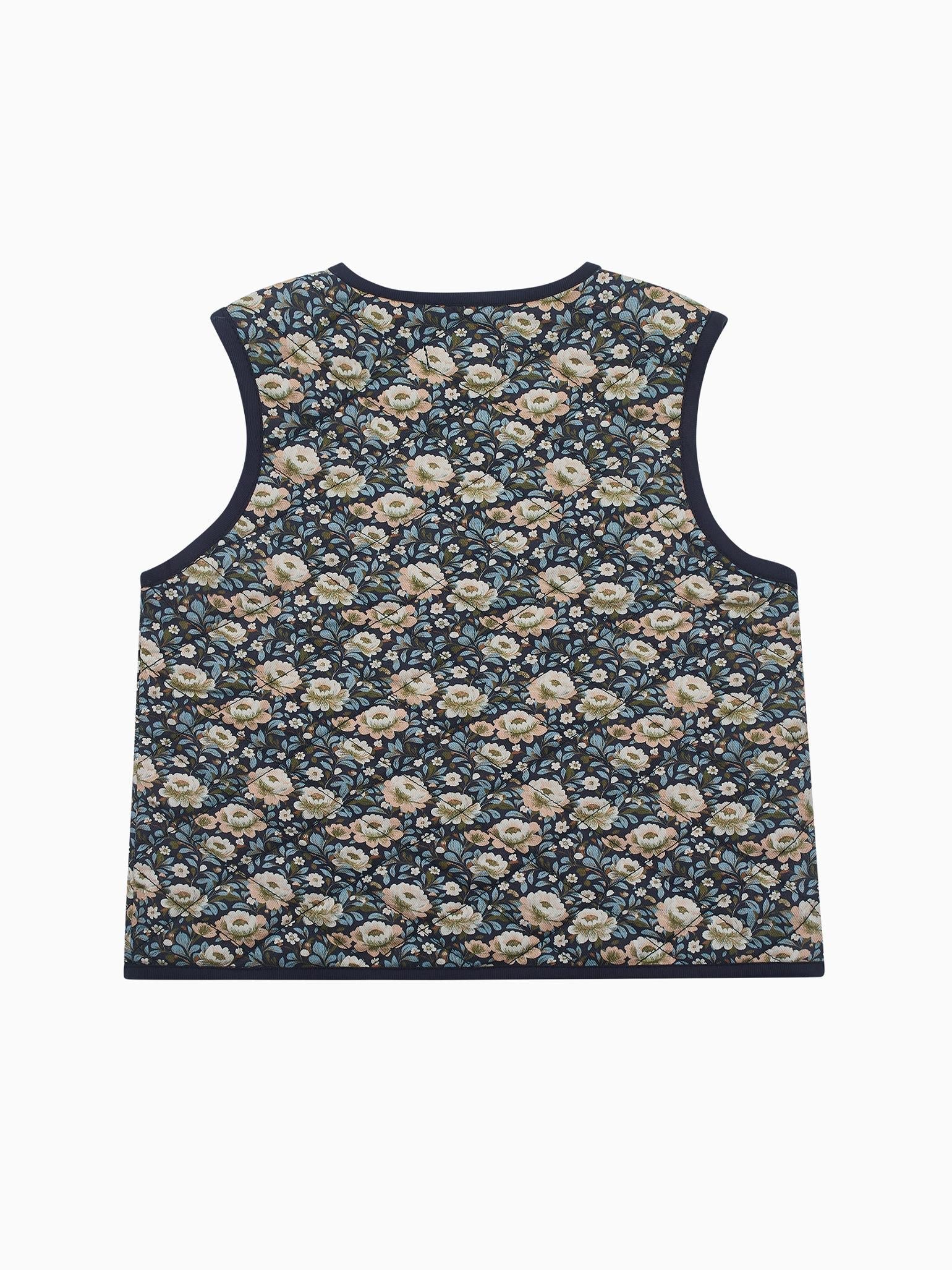 Navy Floral Azari Girl Gilet