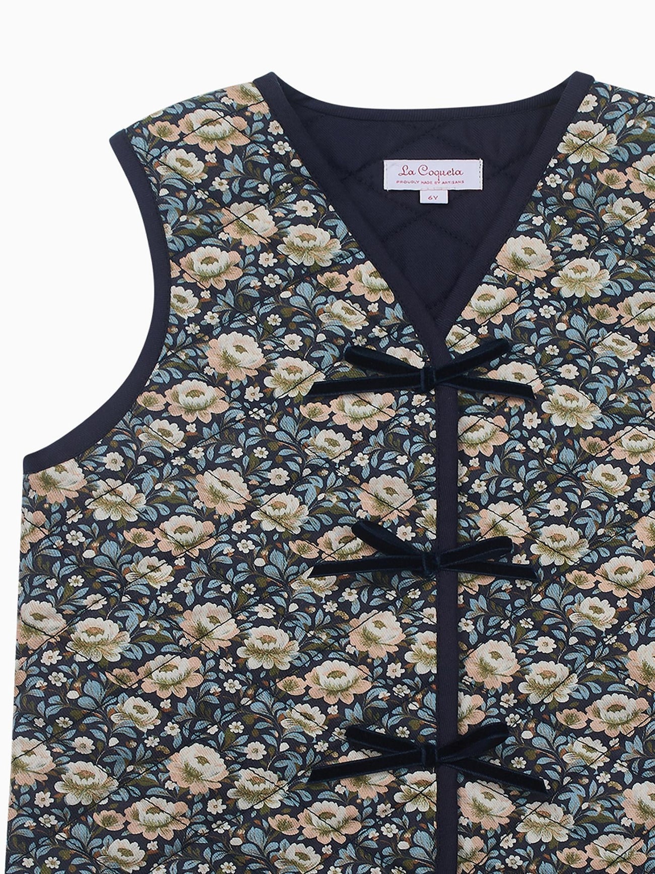 Navy Floral Azari Girl Gilet