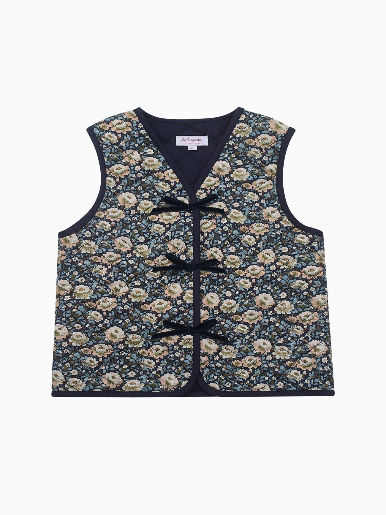 Navy Floral Azari Girl Gilet