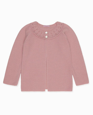 Dusty Pink Baena Merino Girl Cardigan