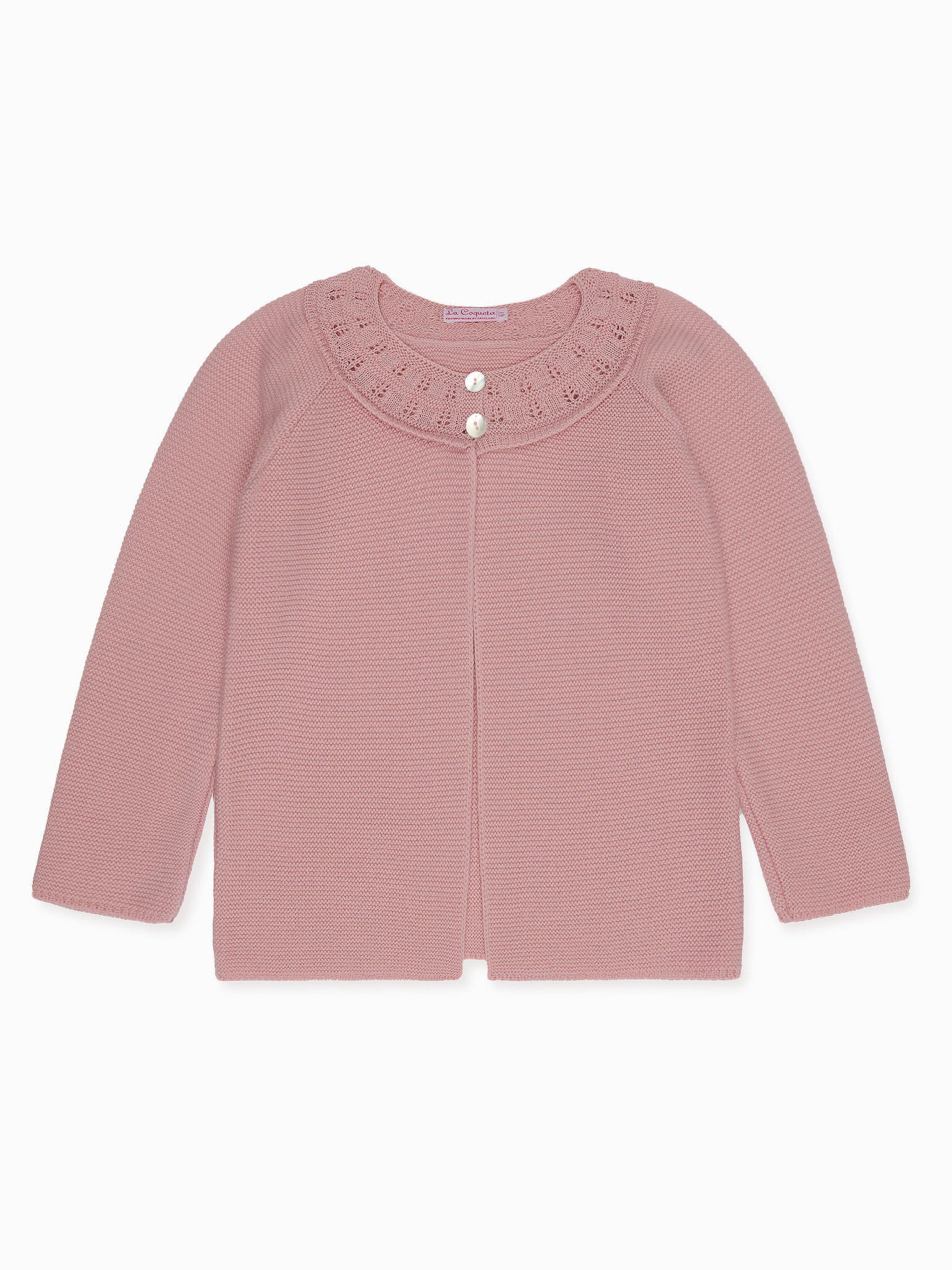 Dusty Pink Baena Merino Girl Cardigan