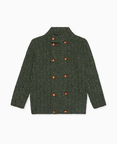 Olive Bolo Merino Boy Cardigan