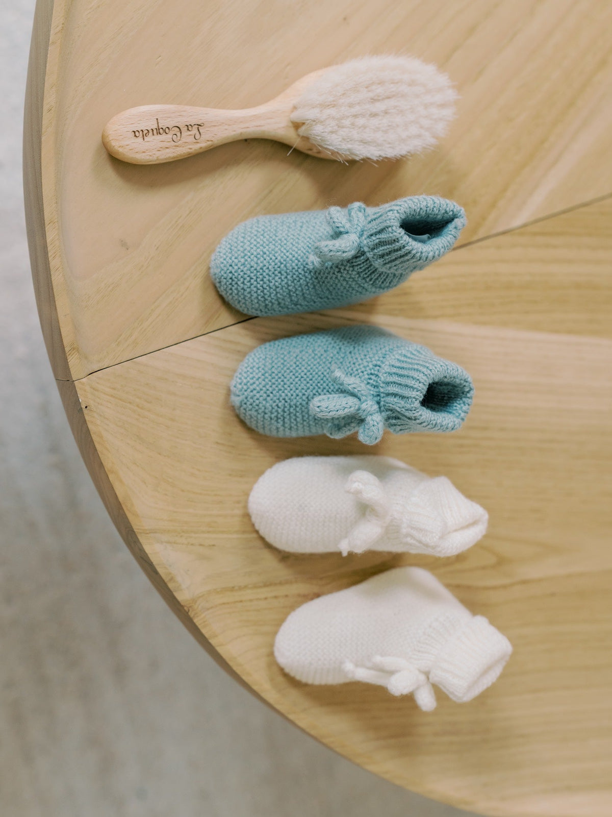 Ivory Rimevera Merino Baby Booties