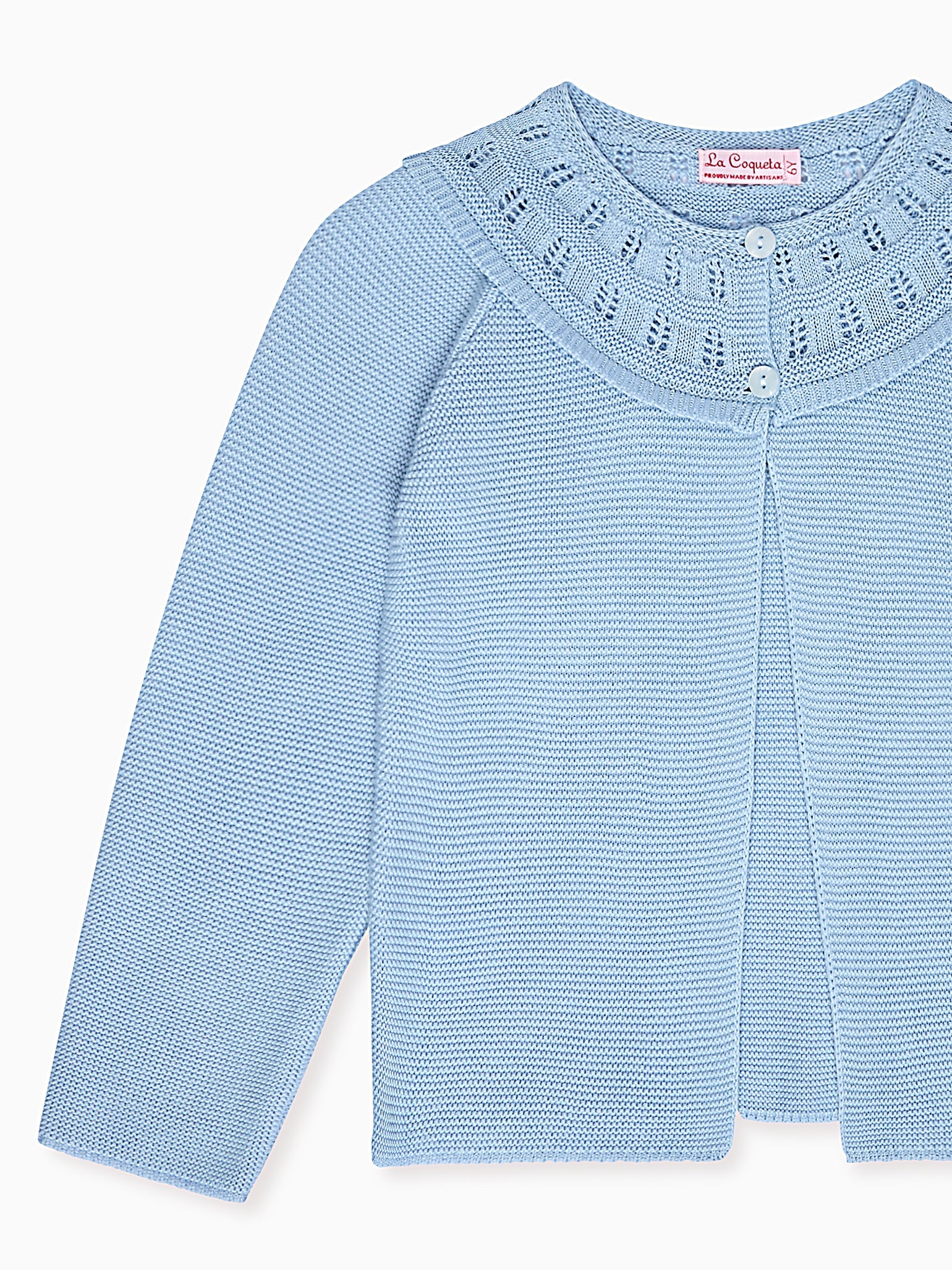 Dusty Blue Baena Cotton Girl Cardigan