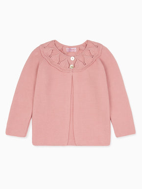 Dusty Pink Baena Cotton Girl Cardigan