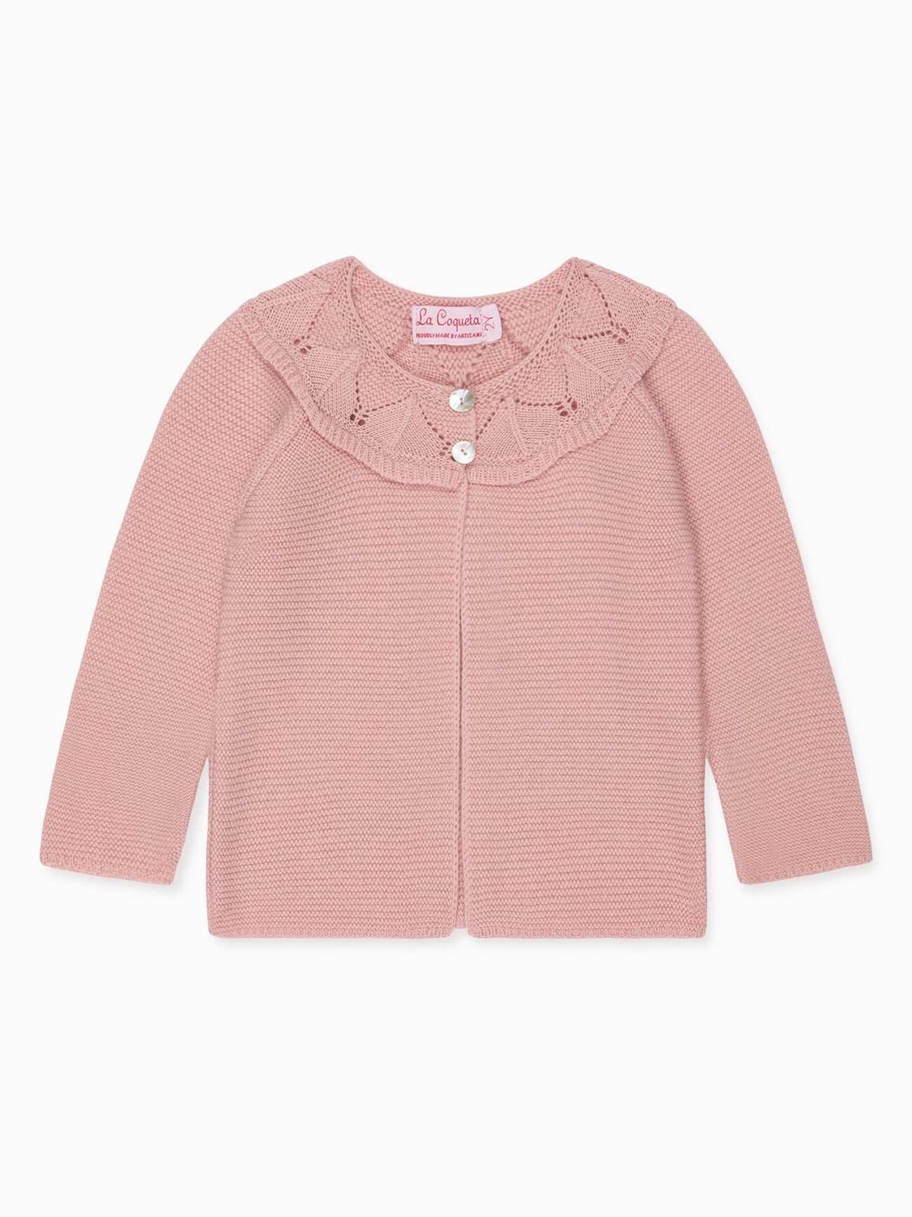 Pink Baena Merino Baby Girl Cardigan