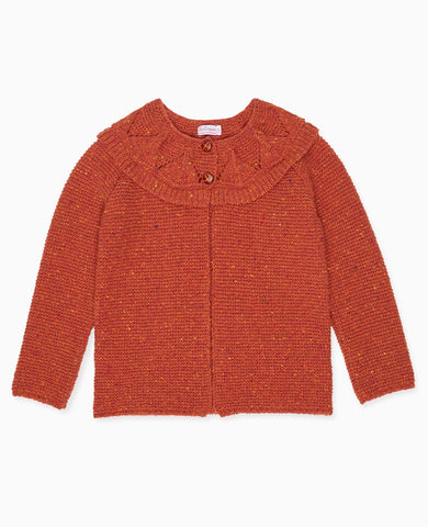 Terracotta Baena Merino Girl Cardigan