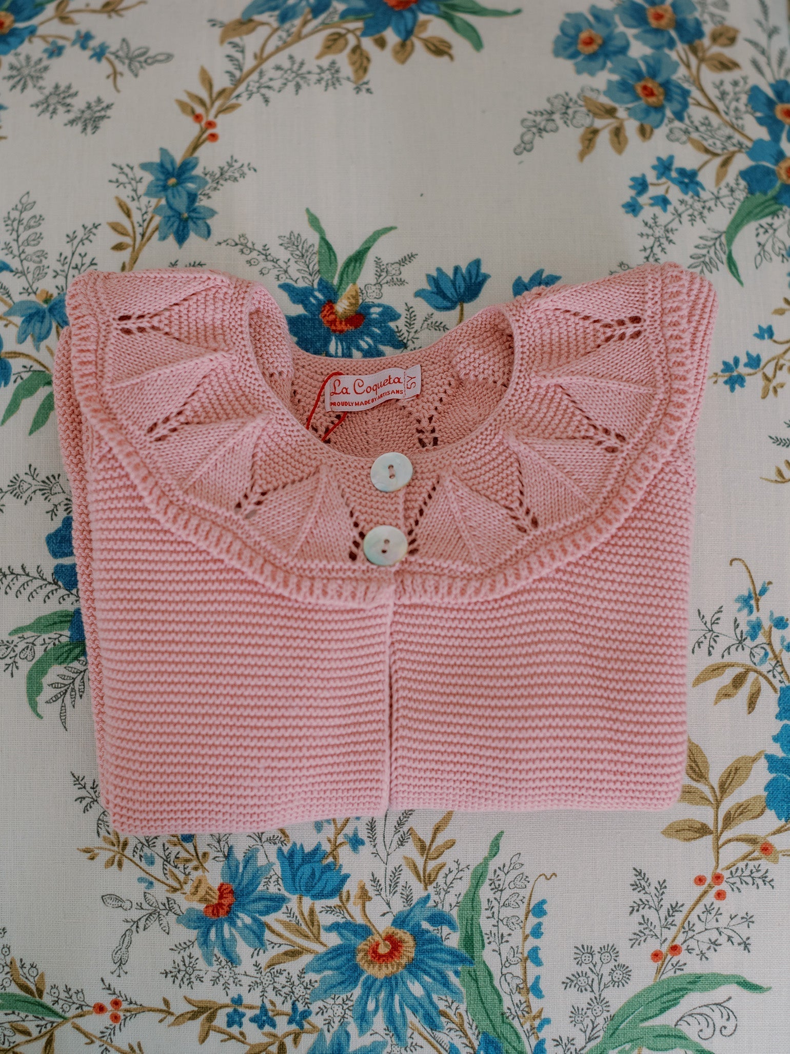 Dusty Pink Baena Cotton Girl Cardigan