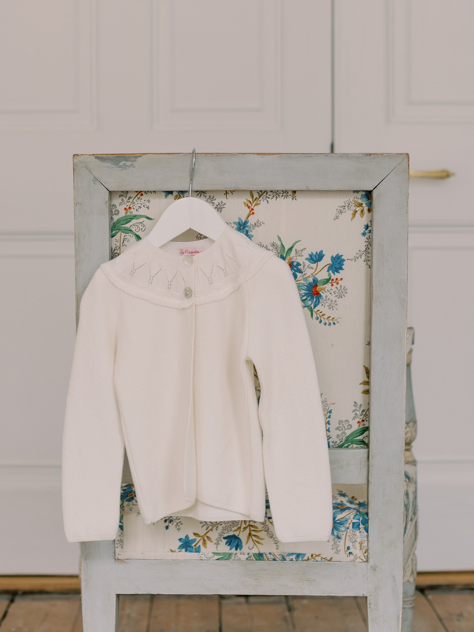 Ivory Baena Cotton Girl Cardigan