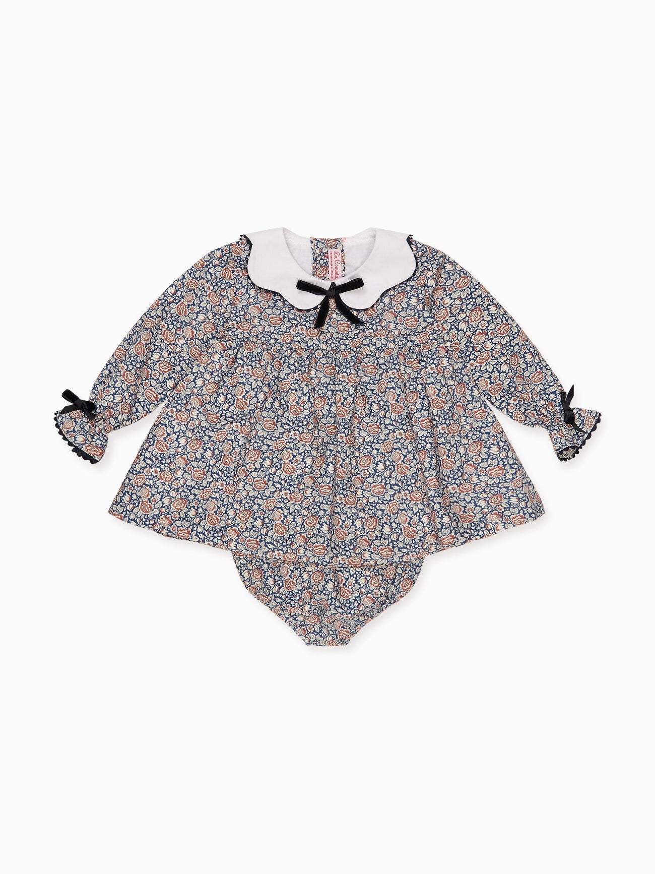 Navy Floral Bamba Liberty Baby Girl Set