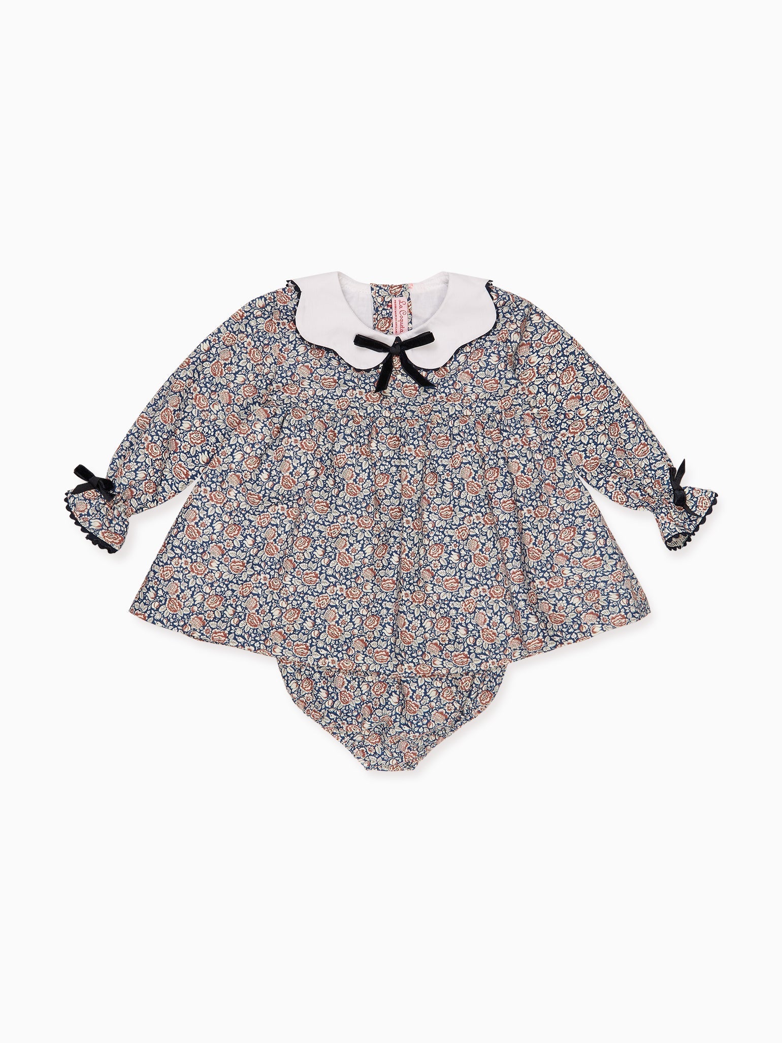 Navy Floral Bamba Liberty Baby Girl Set