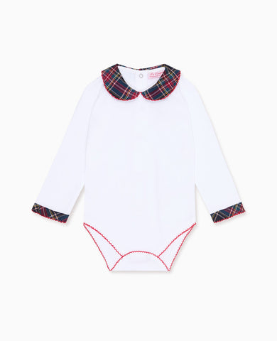 Navy Tartan Bastia Baby Bodysuit