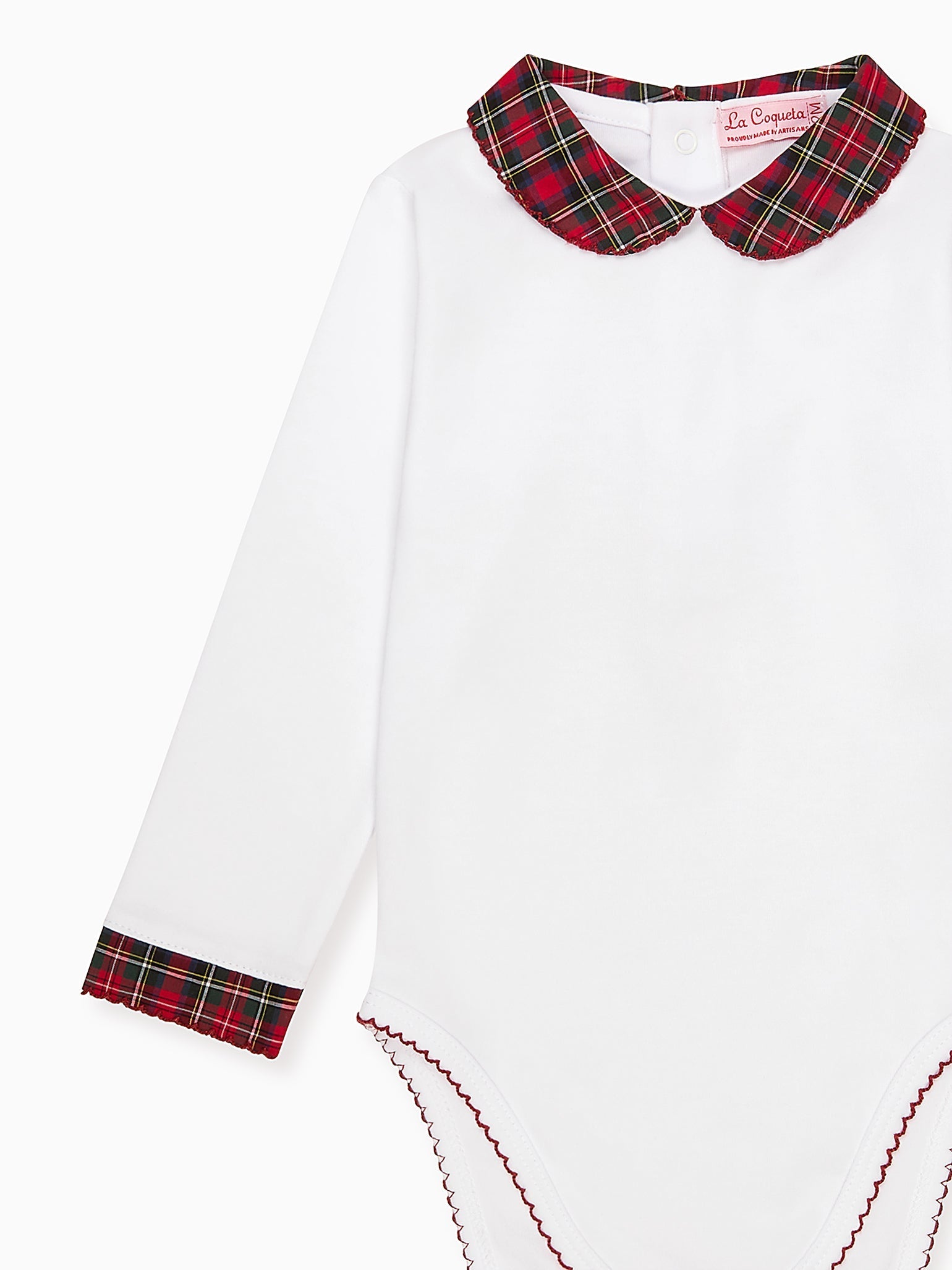 Red Tartan Bastia Baby Body Vest