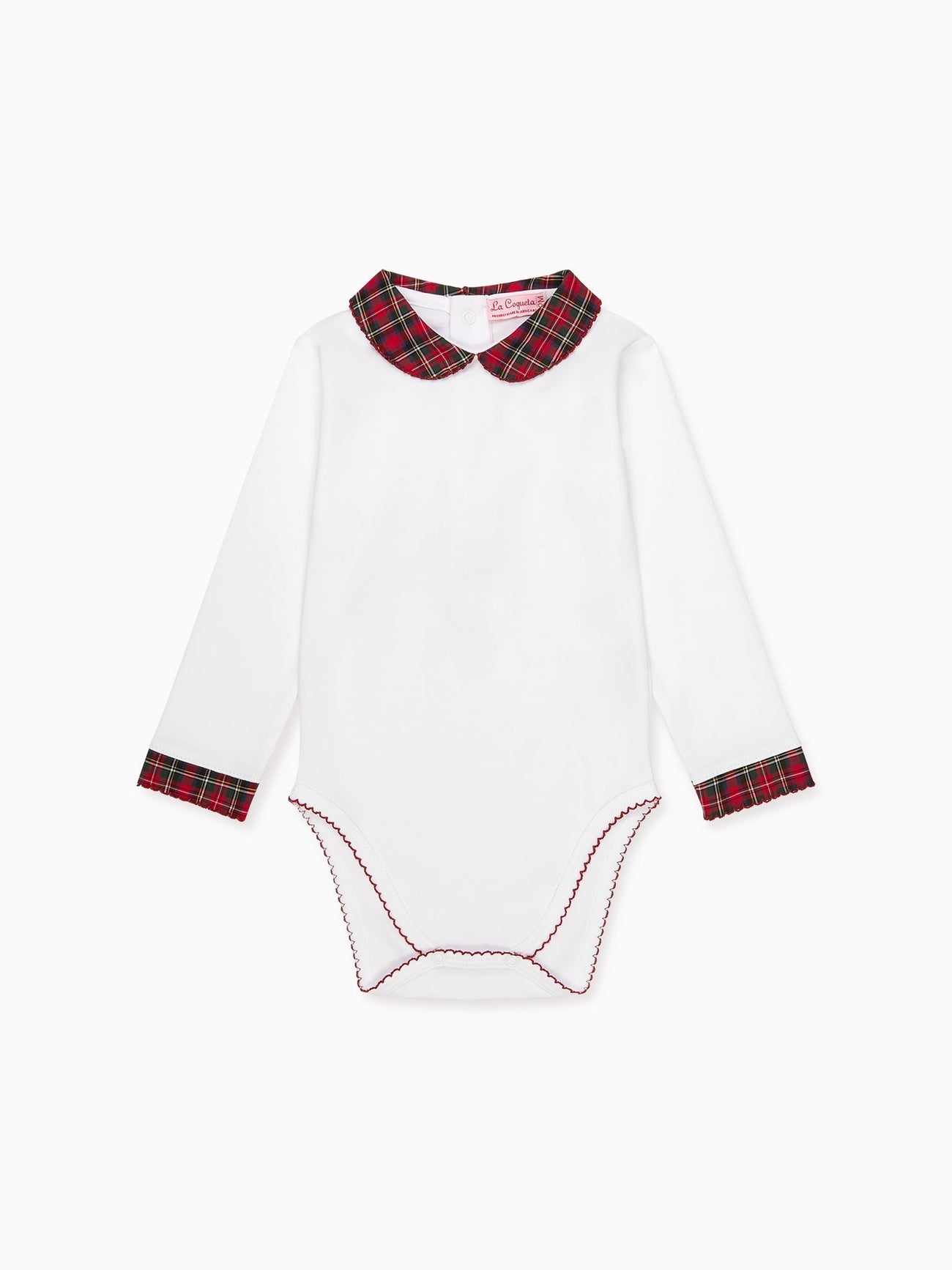 Red Tartan Bastia Baby Body Vest