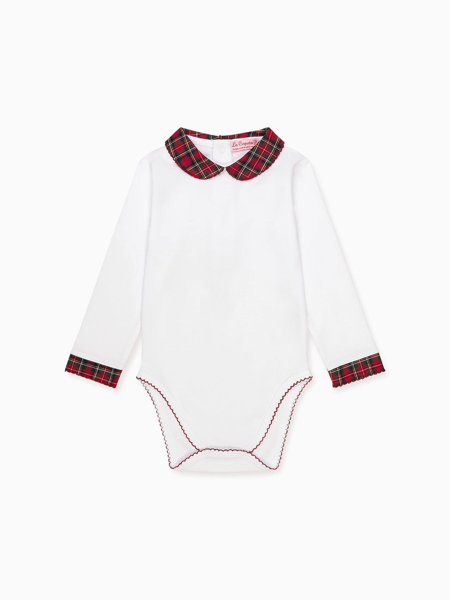 Red Tartan Bastia Baby Body Vest