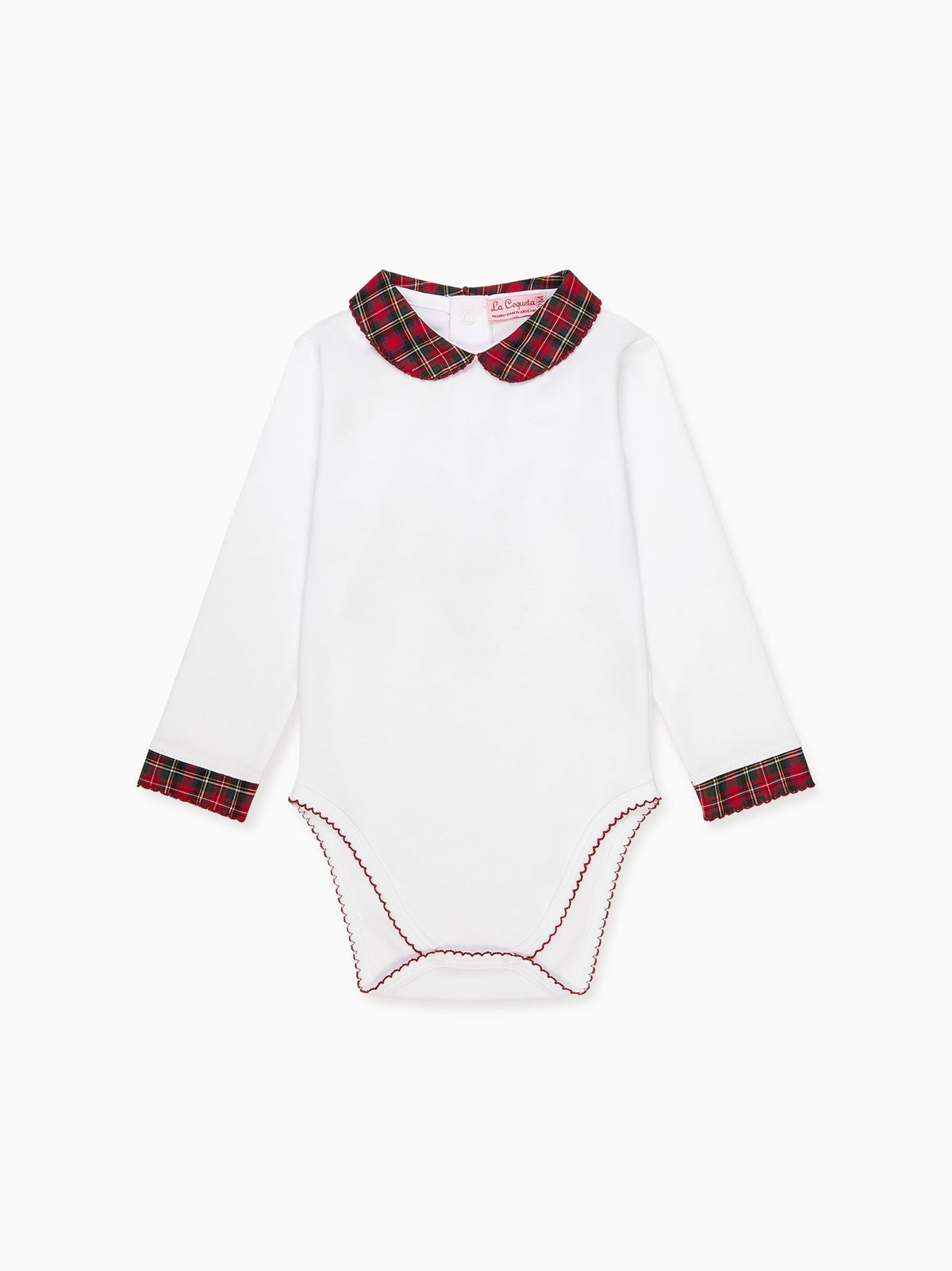 Red Tartan Bastia Baby Body Vest