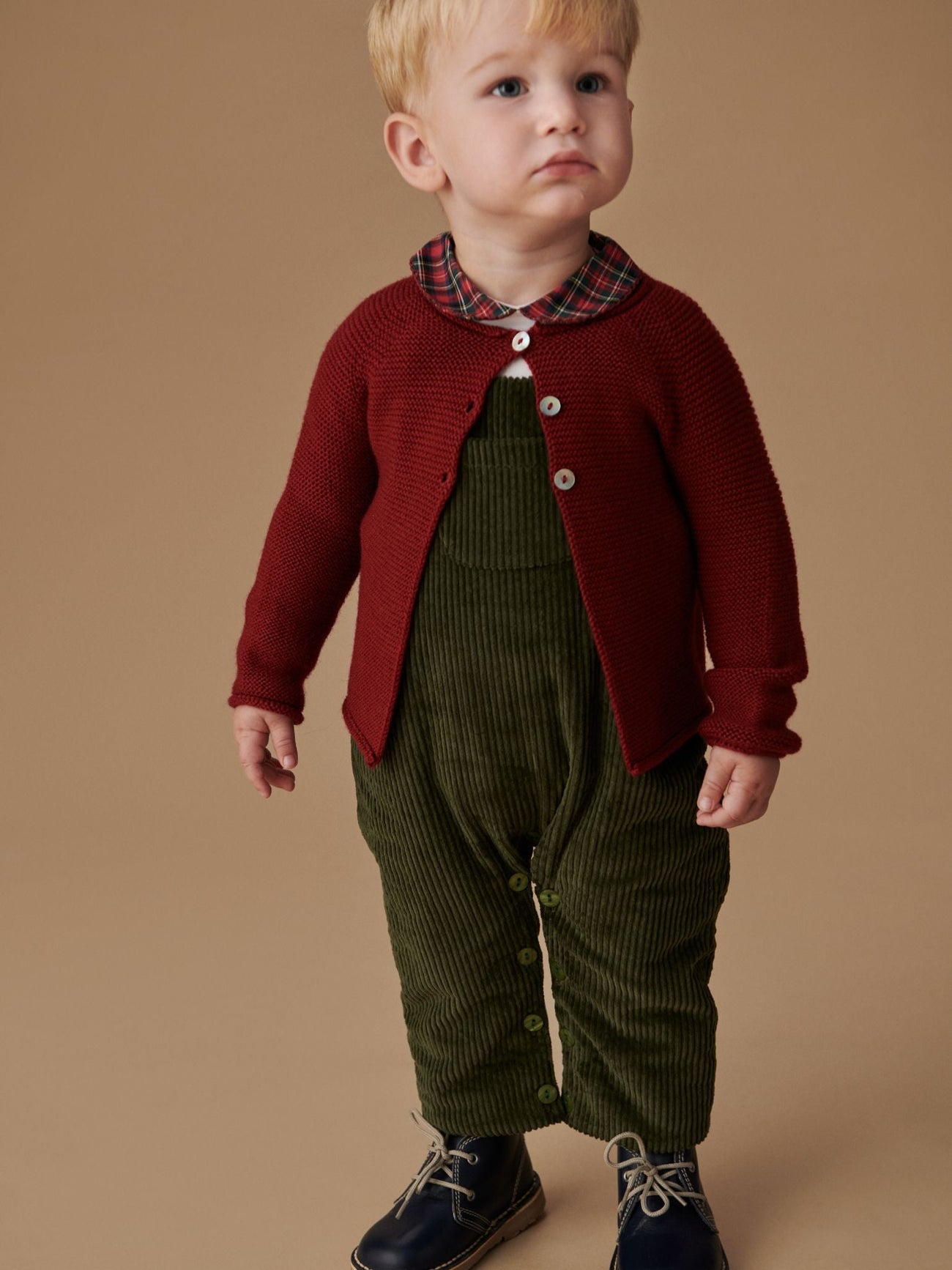 Bastia Baby Body Vest, Coroza Baby Dungarees & Denia Baby Cardigan Outfit Bundle