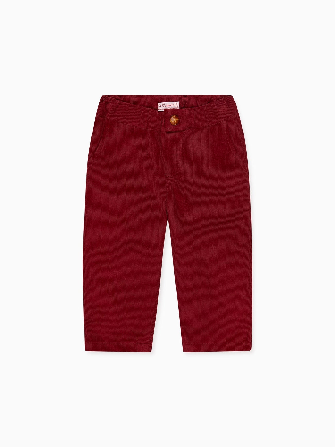 Burgundy Benito Corduroy Baby Trousers