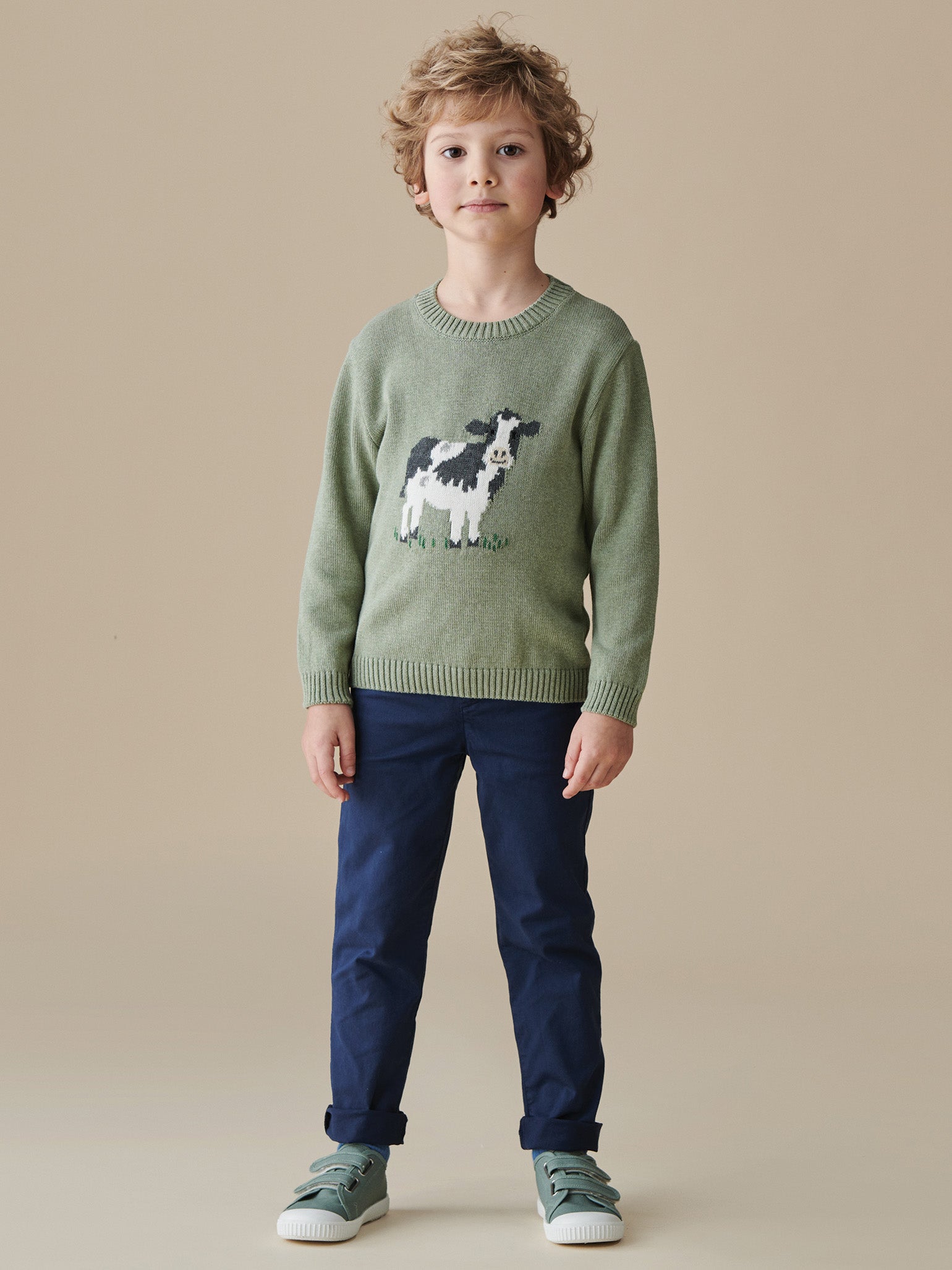 Sage Berto Cotton Boy Sweater