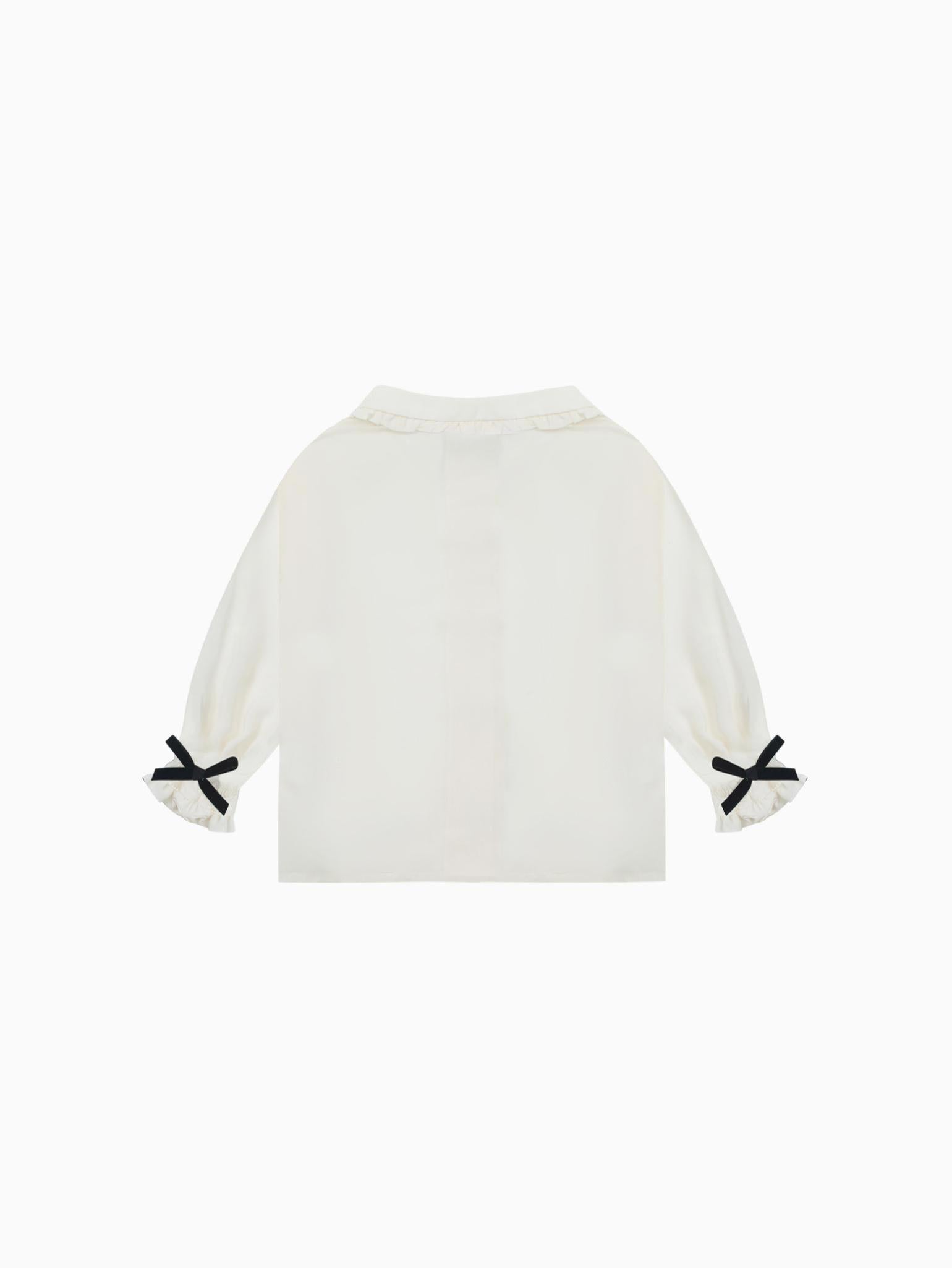 Ivory Betty Long Sleeve Baby Girl Shirt