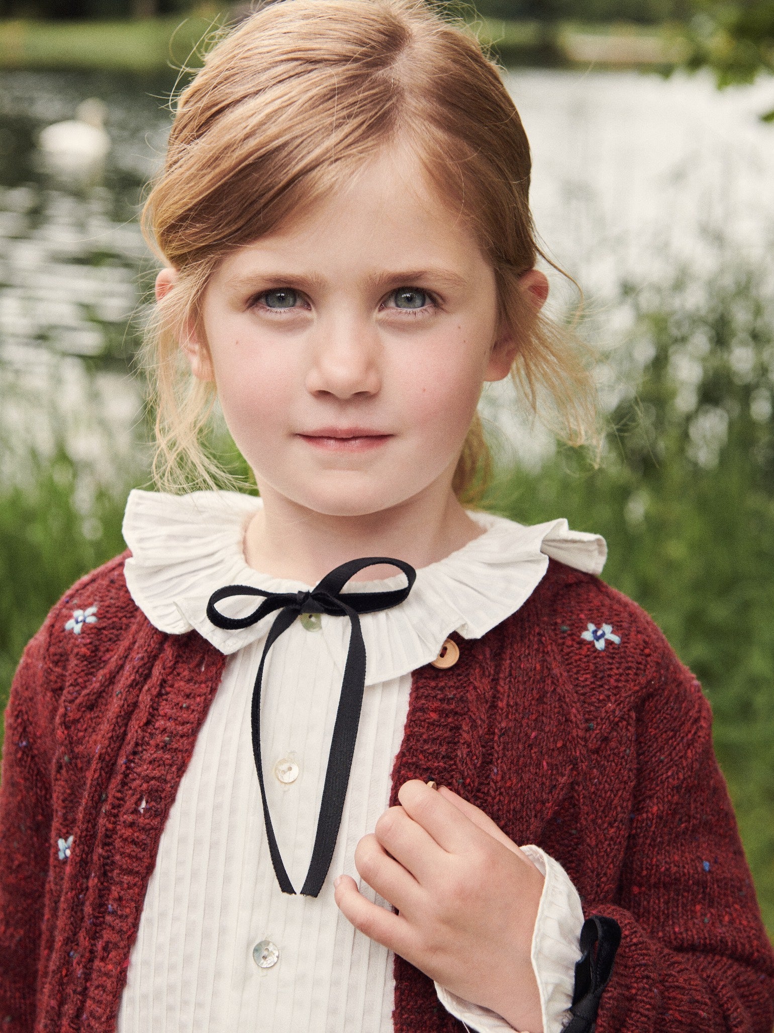 Burgundy Denali Merino Girl Cardigan