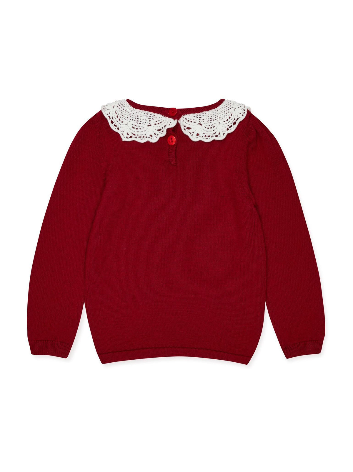 Burgundy Blanca Merino Girl Jumper