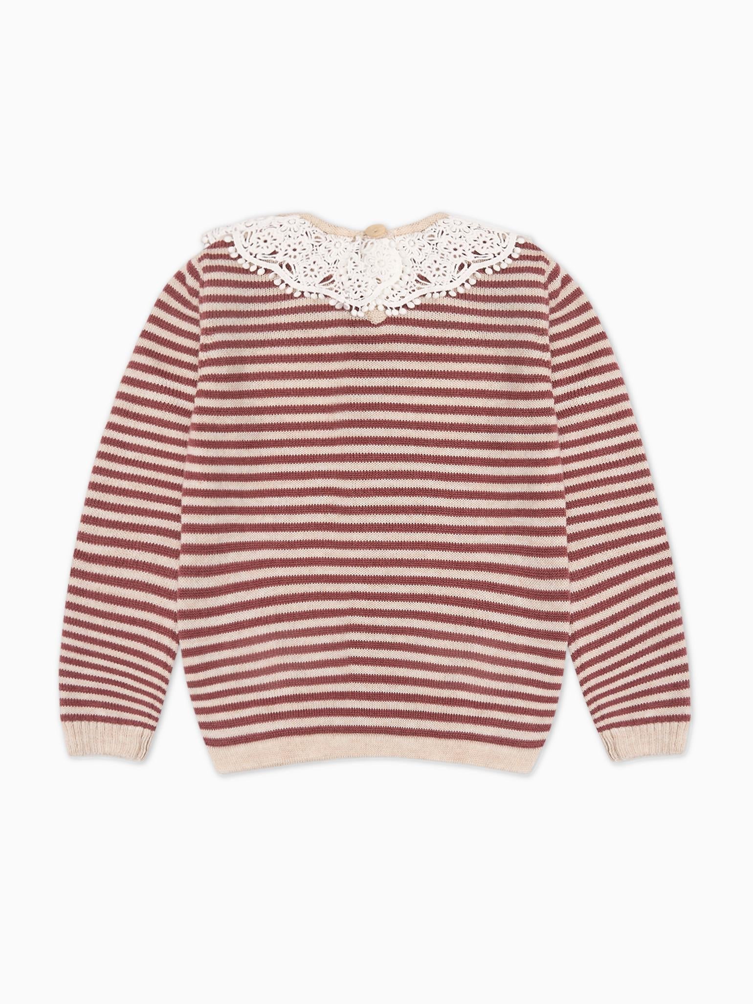 Dark Rose Blanca Merino Girl Jumper