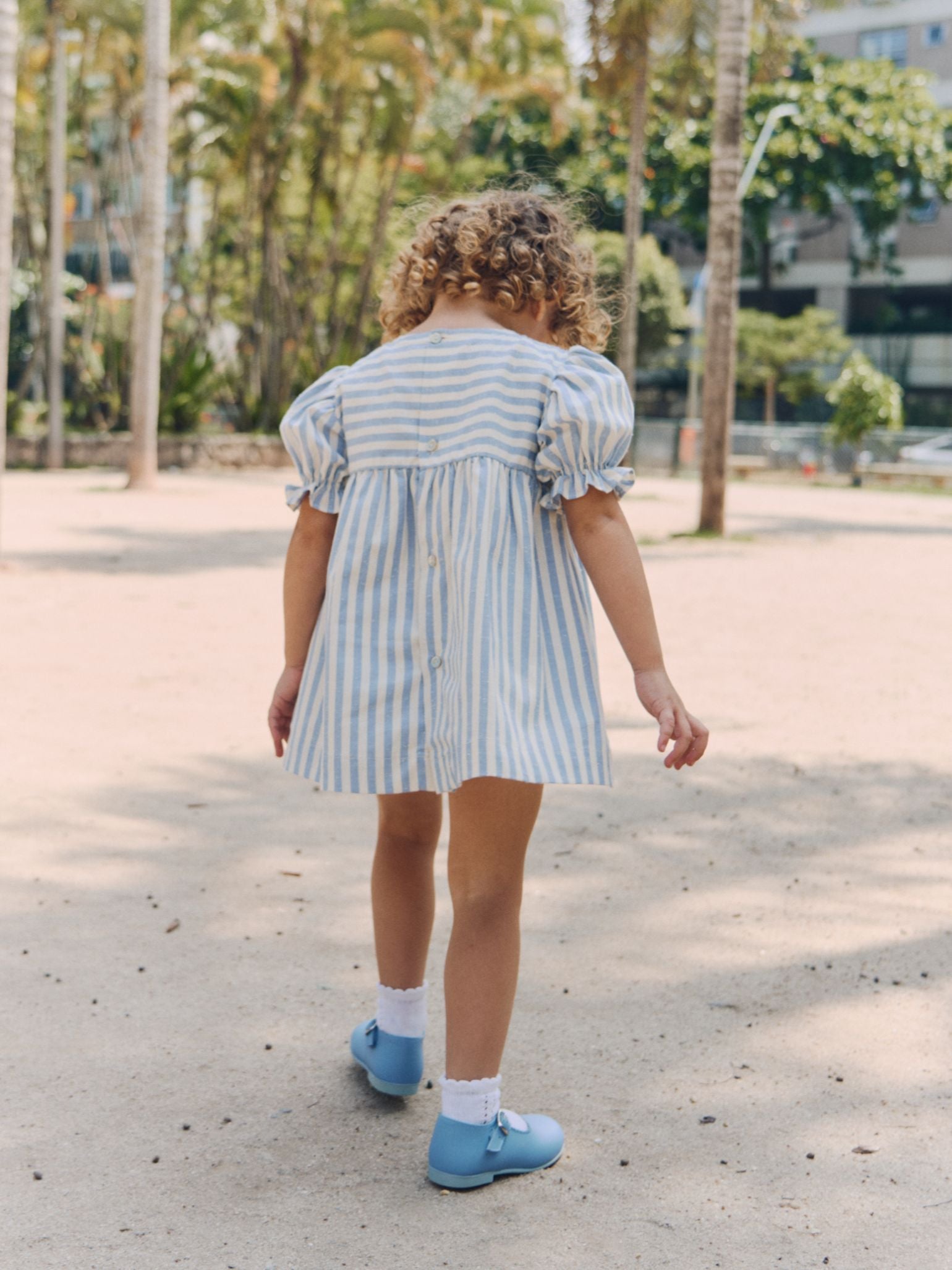 Blue Stripe Luciana Baby Girl Set
