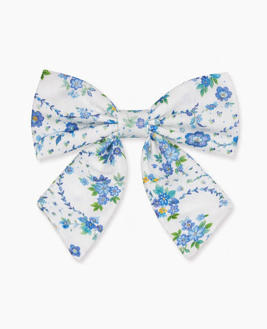 Nicky Hilton x La Coqueta Blue Bow Floral Brooke Large Bow Clip