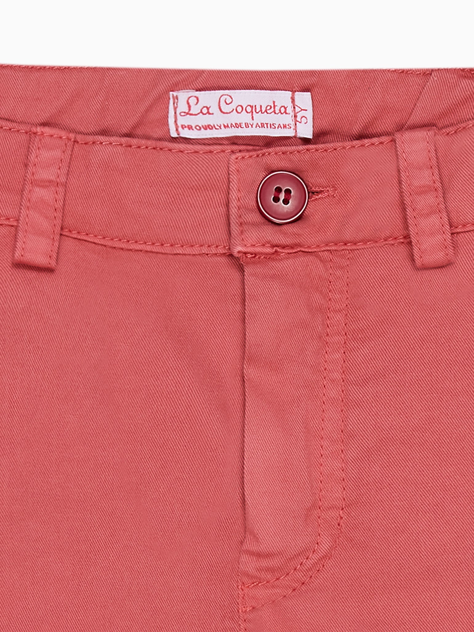 Red Bocusi Boy Chino Shorts