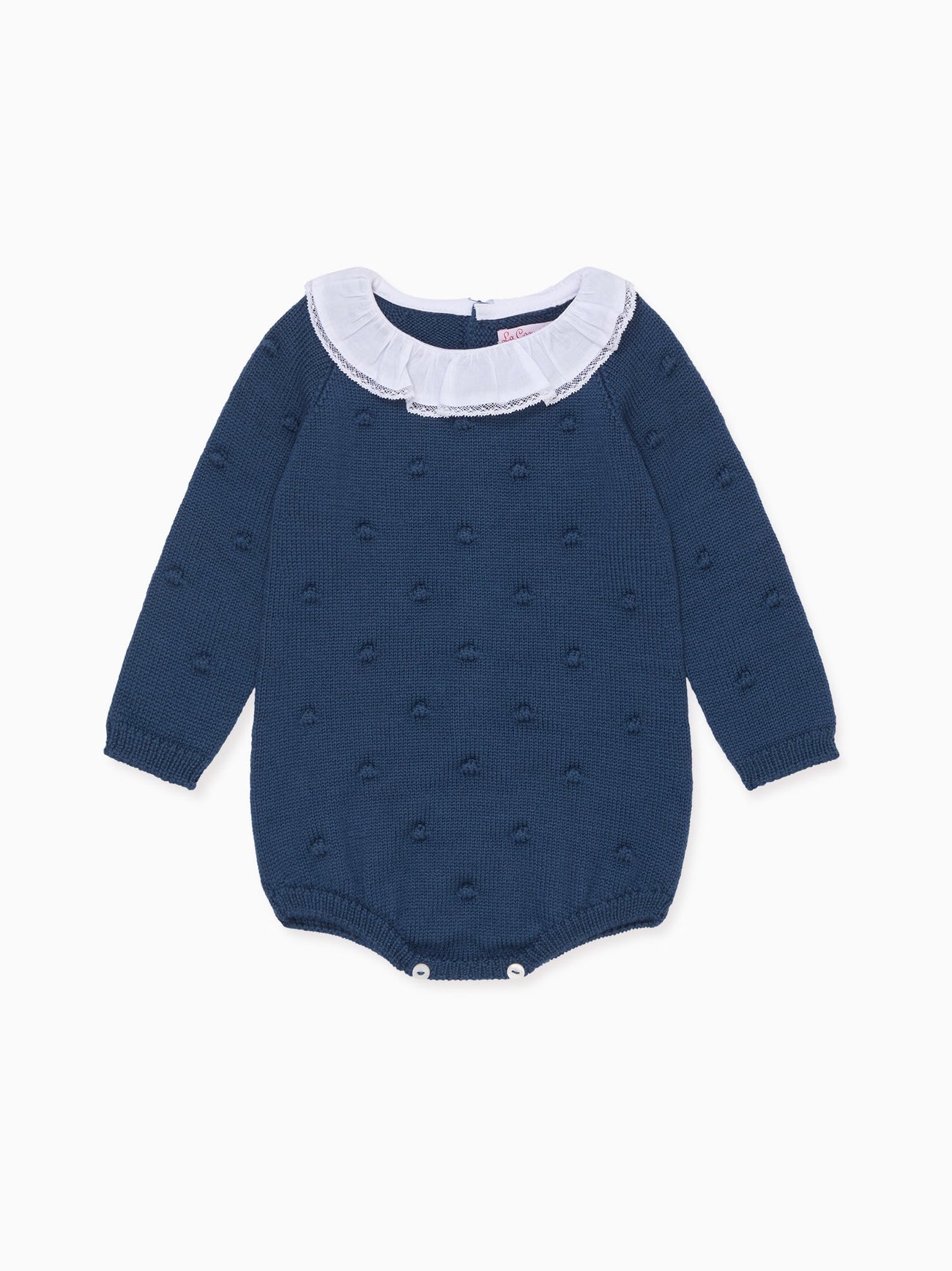 Dark Blue Bolivia Merino Baby Knitted Romper