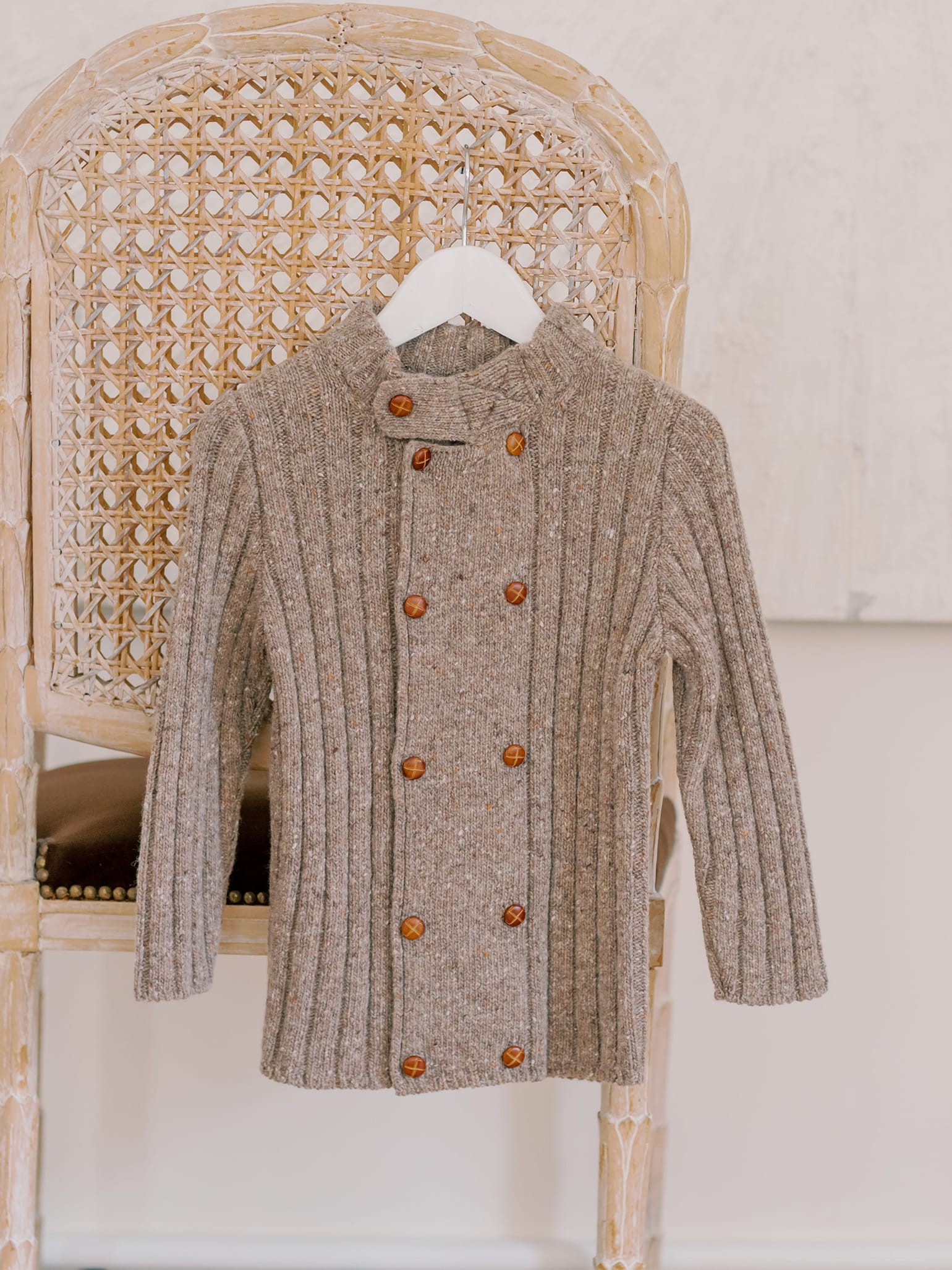 Brown Bolo Merino Boy Cardigan