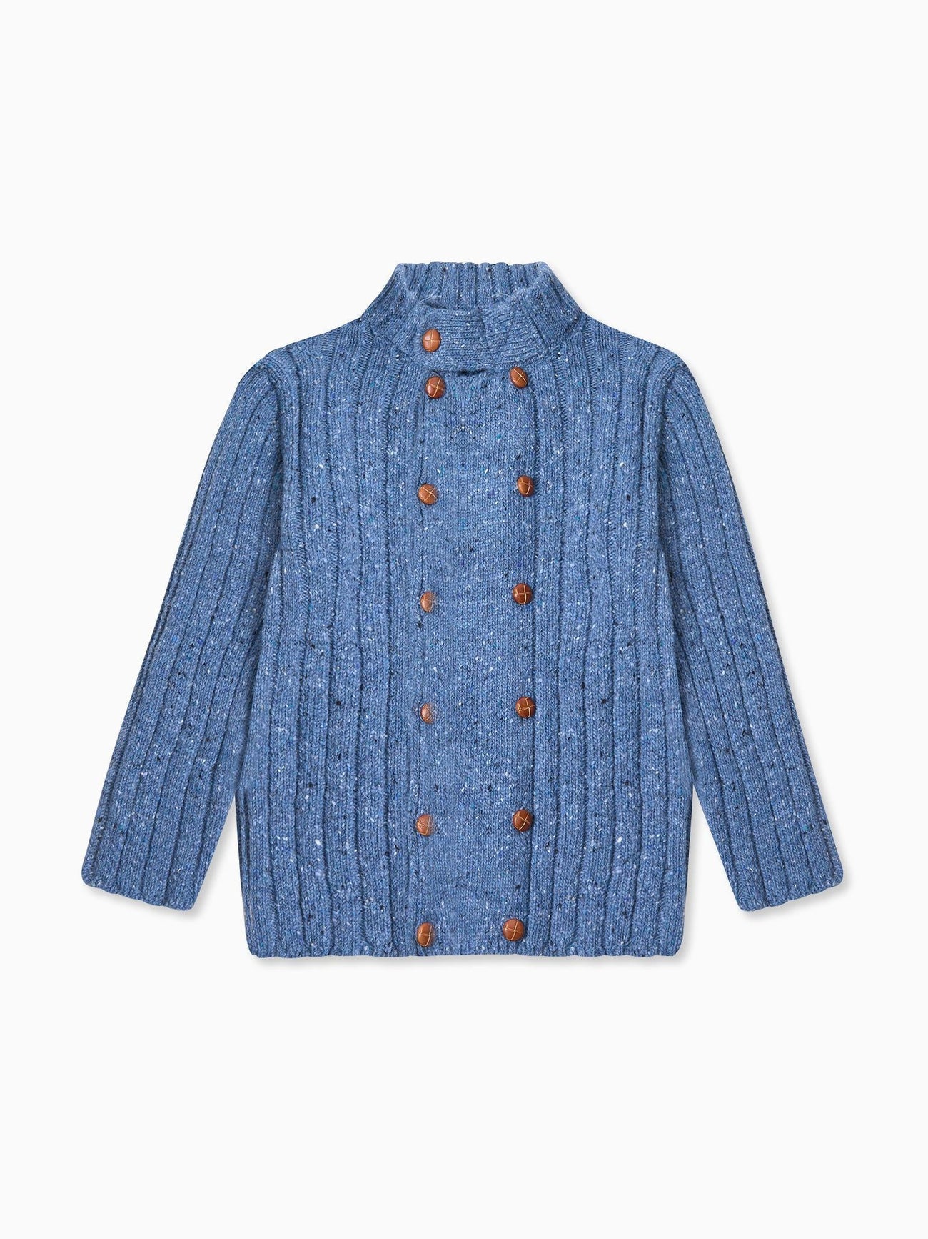 Dusty Blue Bolo Merino Boy Cardigan