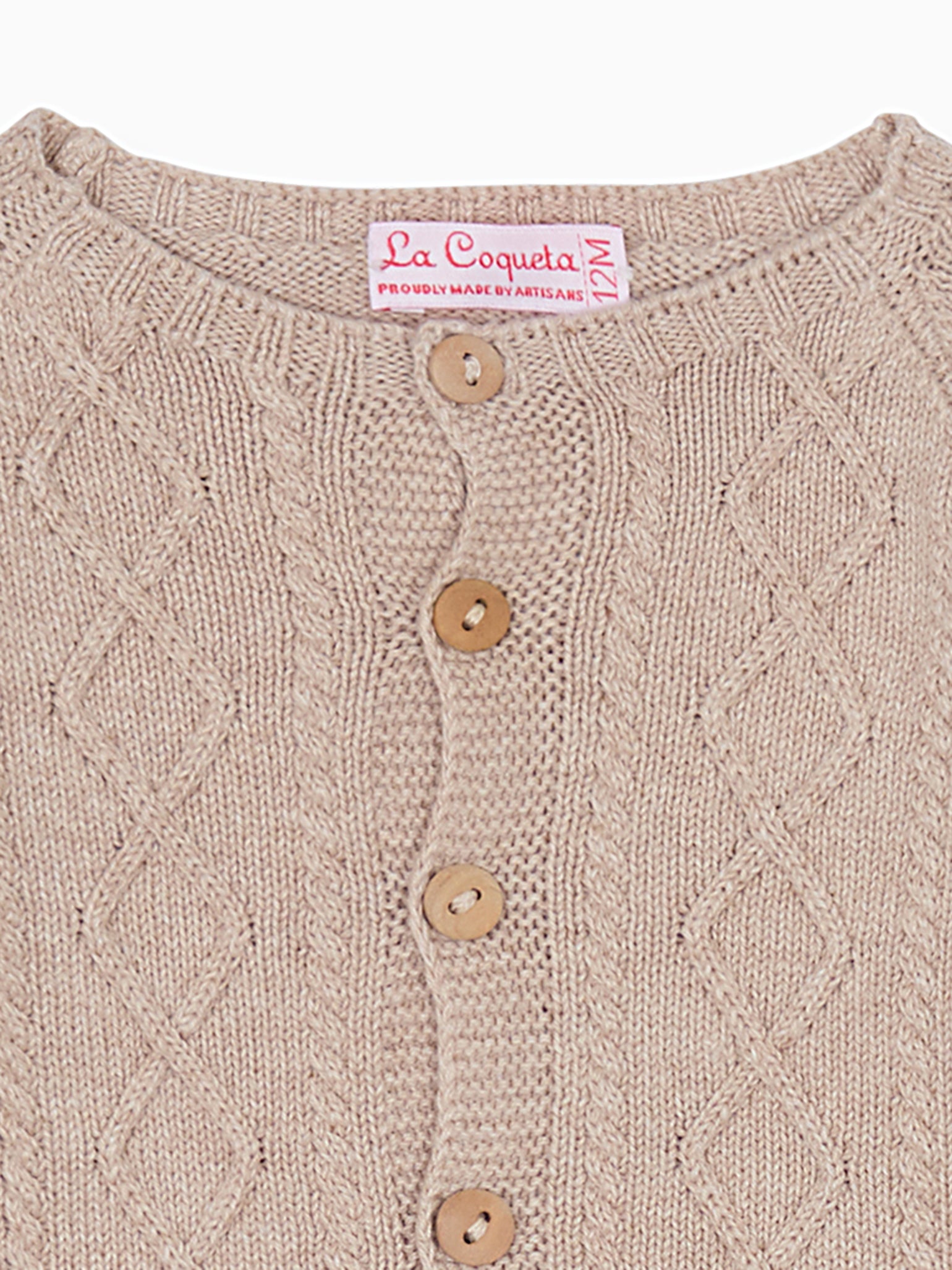 Taupe Brea Cotton Baby Knitted Set