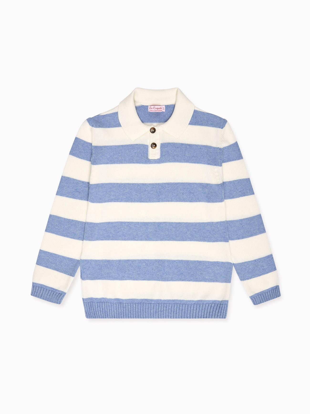 Blue Stripe Brio Cotton Boy Jumper